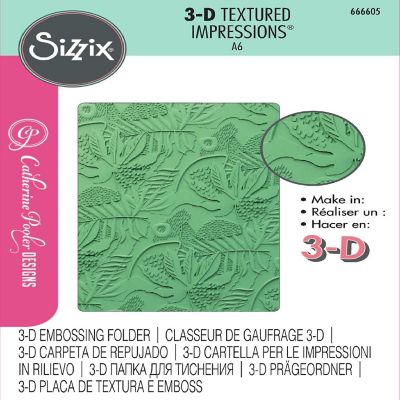 Sizzix 3D Textured Embossing Folder By Catherine Pooler-Jungle Textures Image 1