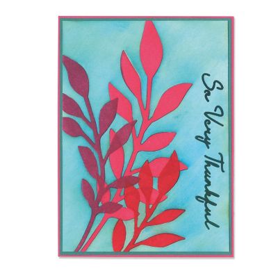 Sizzix A6 Layered Cosmopolitan Stencils By Stacey Park 4/Pkg-Frond Image 1