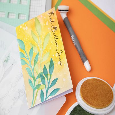 Sizzix A6 Layered Cosmopolitan Stencils By Stacey Park 4/Pkg-Frond Image 2