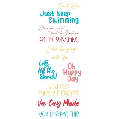 Sizzix Clear Stamps Set By Catherine Pooler 10/Pkg-Va-Cay Mode Image 1