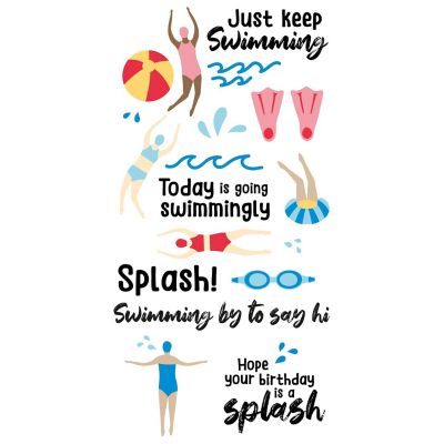 Sizzix Clear Stamps Set By Catherine Pooler 29/Pkg-Synchronized Swimmers Image 1