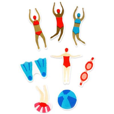 Sizzix Clear Stamps Set By Catherine Pooler 29/Pkg-Synchronized Swimmers Image 2