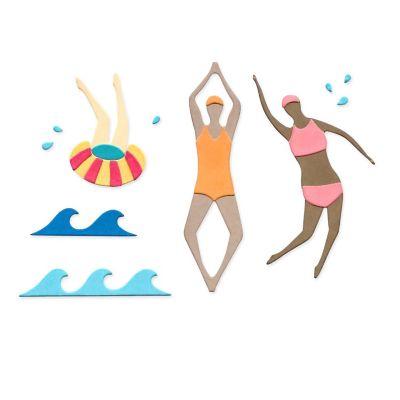 Sizzix Thinlits Die Set By Catherine Pooler 20/Pkg-Synchronized Swimmers #2 Image 1