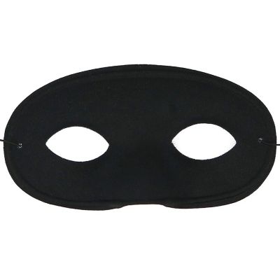 Skeleteen Black Superhero Eye Accessories - Mysterious Black Half Masks Masquerade Accessory for Adults and Kids Image 1