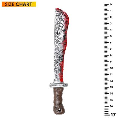 Skeleteen Bloody Machete Costume Prop - Fake Realistic Bleeding Knife Toy for Costumes and Cosplay Image 1
