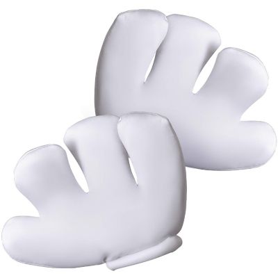 Skeleteen Cartoon Hand Gloves Costume - Giant White Puffy Hands Character Costumes Accessories for Adults and Kids Image 1
