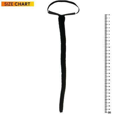 Skeleteen Costume Accessories Cat Tail - Furry Black Kitty Tail for Dress Up - 1 Piece Image 1