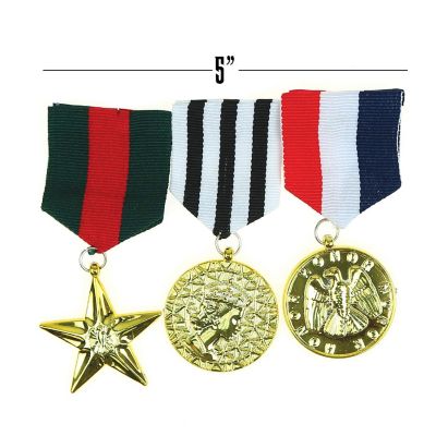 Skeleteen Costume Military Officer Medals - US Army Medal for Soldier Coat Jacket Costume Uniform Image 1