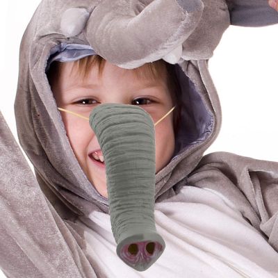 Skeleteen Elephant Nose Costume Accessory - Pretend Play Animal Elephant Noses for Adults and Kids Gray Image 2