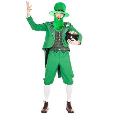 Skeleteen Irish Hat and Beard - Green Leprechaun Top Hat and Beard St Patricks Day Costume Accessories Image 3