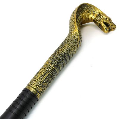 Skeleteen King Cobra Pimp Cane - Egyptian Style Staff or Scepter for Emperor - 1 Piece Costume Accessory Prop Image 2