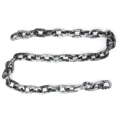 Skeleteen Plastic Link Chain Prop - Black and Silver Removable Large Link Chain - 1 Piece Image 1