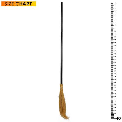 Skeleteen Witch Broomstick Costume Accessories - Realistic Wizard Flying Broom Stick Accessory for Costumes Image 3