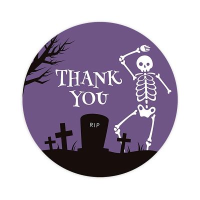 Skeleton Graveyard Halloween TY 2in 40pk Image 1