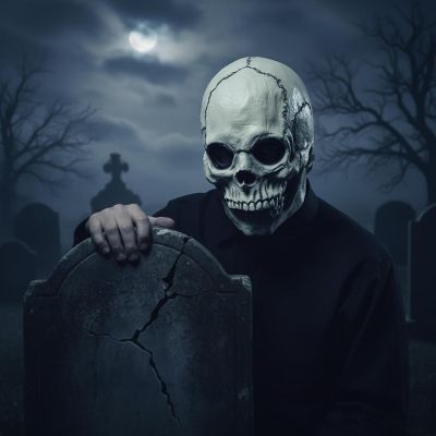 Skull Face Mask Costume Accessory Image 2