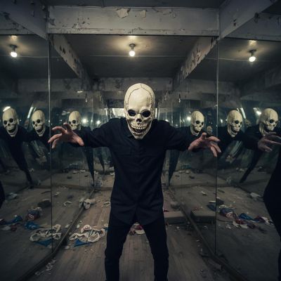 Skull Face Mask Costume Accessory Image 3
