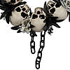 Skulls and Chains with Gray Roses Halloween Wreath  15-Inch  Unlit Image 4