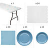 Slate Blue Snowflake Table Place Setting Disposable Decorating Kit 24 Guests - 123 Pc. Image 1