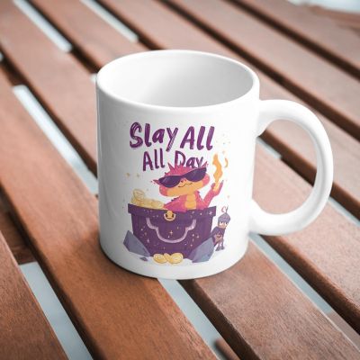 Slay All Day Mug by Dancing Littles Jungle Image 2