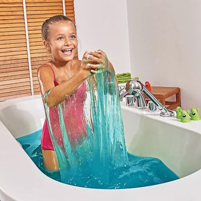 Slime Baff - Glittery Aqua Blue - 2 Mystery Figures Image 2