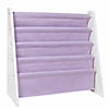 Sling Book Shelf - White w/ Lilac Image 1