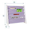 Sling Book Shelf - White w/ Lilac Image 2