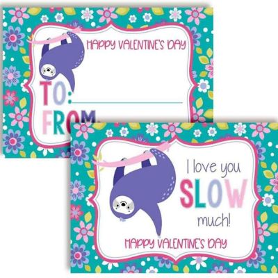 Sloth Classroom Valentines 30pc. by AmandaCreation Image 1