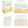Small & Medium Wedding Paper Gift Bags Assortment - 12 Pc. Image 1
