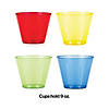 Small Basic Color Clear Plastic Tumblers - 24 Pc. Image 1