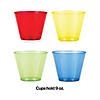Small Basic Color Clear Plastic Tumblers - 24 Pc. Image 1