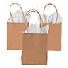 Small Brown Kraft Paper Gift Bags - 12 Pc. Image 1