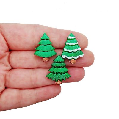 Small Christmas Pine Tree Clay Cutters Set, 4 pc Image 1