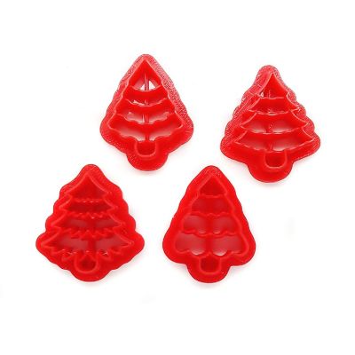 Small Christmas Pine Tree Clay Cutters Set, 4 pc Image 2