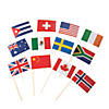 Small Flags of All Nations Stick Props- 12 Pc. Image 1