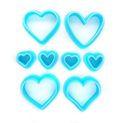 Small Heart Clay Cutters, 2 Sizes, 8 Pieces Total Image 1