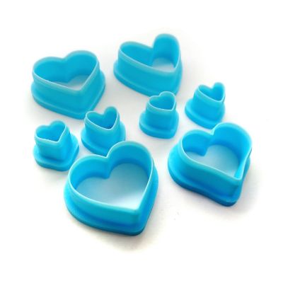 Small Heart Clay Cutters, 2 Sizes, 8 Pieces Total Image 1