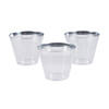 Small Plastic Cups with Silver Trim - 24 Pc. Image 1