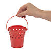 Small Red Patriotic Die-Cut Star Pails - 6 Pc. Image 1