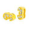 Small Rhinestone Number 3 Slide Charms - 5 Pc. Image 1