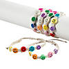 Smile Face Braided Bracelets - 12 Pc. Image 1