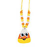 Smile Face Candy Corn Beaded Necklace Craft Kit - Makes 12 Image 1