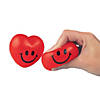 Smile Face Heart-Shaped Stress Balls - 12 Pc. Image 1