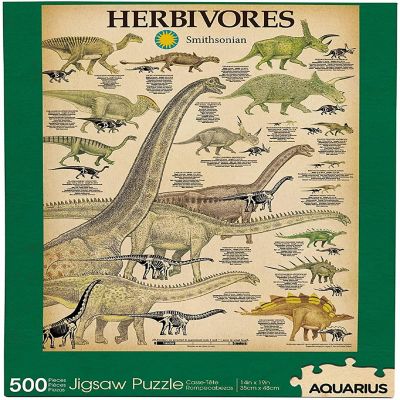 Smithsonian Herbivore Dinosaurs 500 Piece Jigsaw Puzzle Image 1