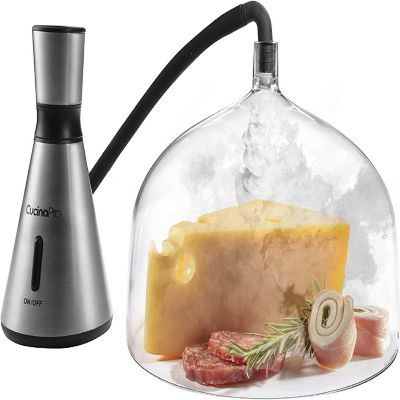 Smoking Gun with XL 7-1/4" Dome- Hot Cold Portable Smoker Infuser Kit for Indoor Outdoor Use- Smoke Meat Cheese Cocktails Faster than Smoker Box, Large Dome Has Image 1