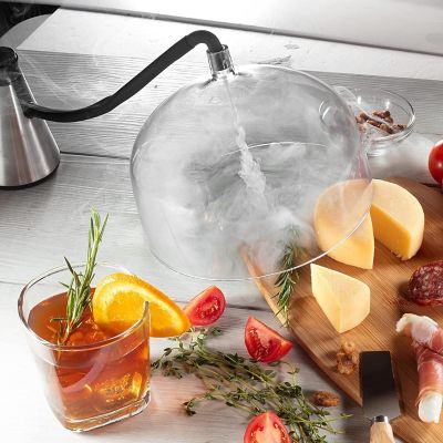 Smoking Gun with XL 7-1/4" Dome- Hot Cold Portable Smoker Infuser Kit for Indoor Outdoor Use- Smoke Meat Cheese Cocktails Faster than Smoker Box, Large Dome Has Image 1