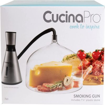 Smoking Gun with XL 7-1/4" Dome- Hot Cold Portable Smoker Infuser Kit for Indoor Outdoor Use- Smoke Meat Cheese Cocktails Faster than Smoker Box, Large Dome Has Image 2