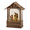 Snow Globe Holy Family Nativity Barn 8.25"H Plastic Image 1
