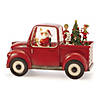 Snow Globe Santa And Elves In Truck 8.5"L X 6"H Plastic 6 Hr Timer 3Aa Batteries Not Included Or Usb Cord Included Image 1