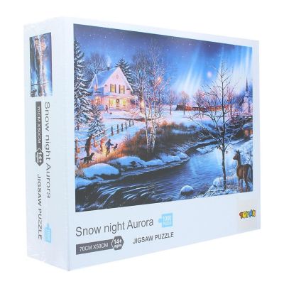 Snow Night Aurora 1000 Piece Jigsaw Puzzle Image 1