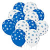Snowflake Blue & White 11" Latex Balloons - 24 Pc. Image 1
